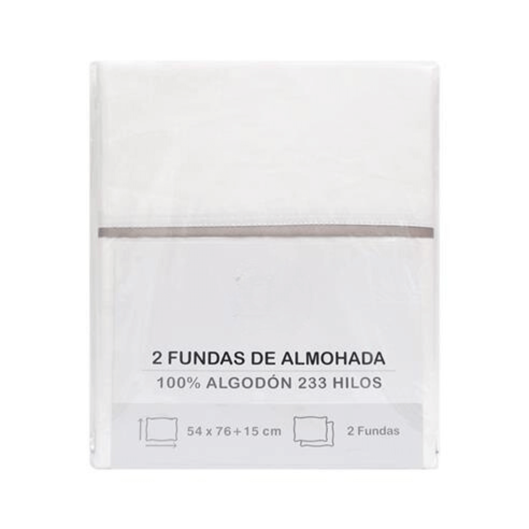 Pack de 2 Fundas de Almohadas de Algodon