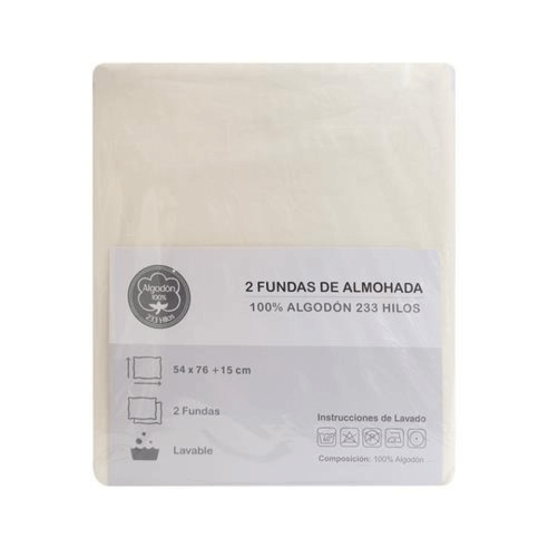 Pack de 2 Fundas de Almohadas de Algodon