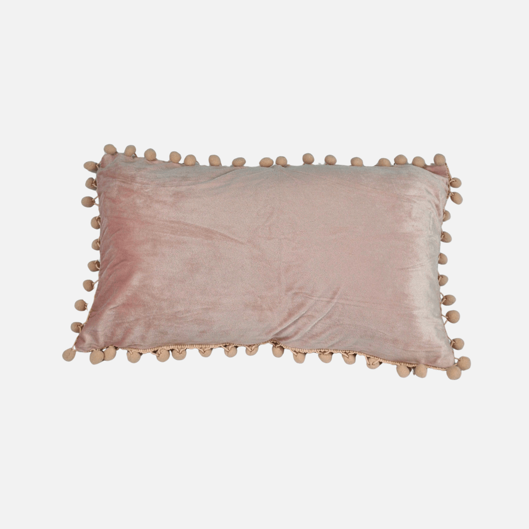 Funda de Cojín con Pompones