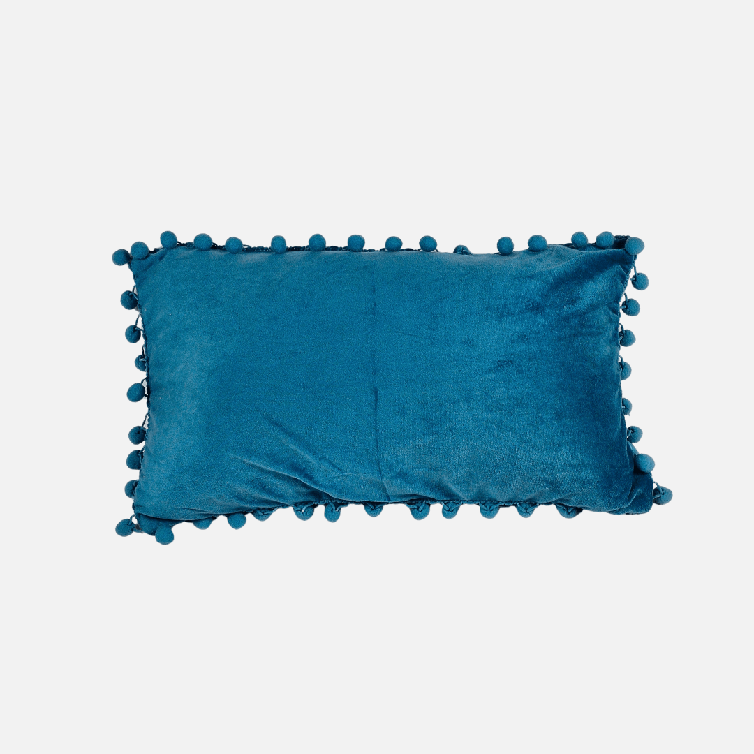 Funda de Cojín con Pompones
