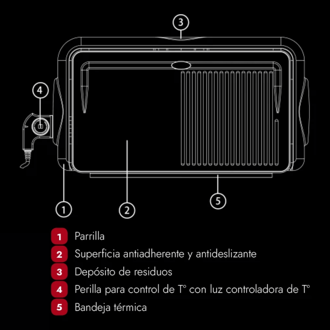 Parrilla Eléctrica TH-205