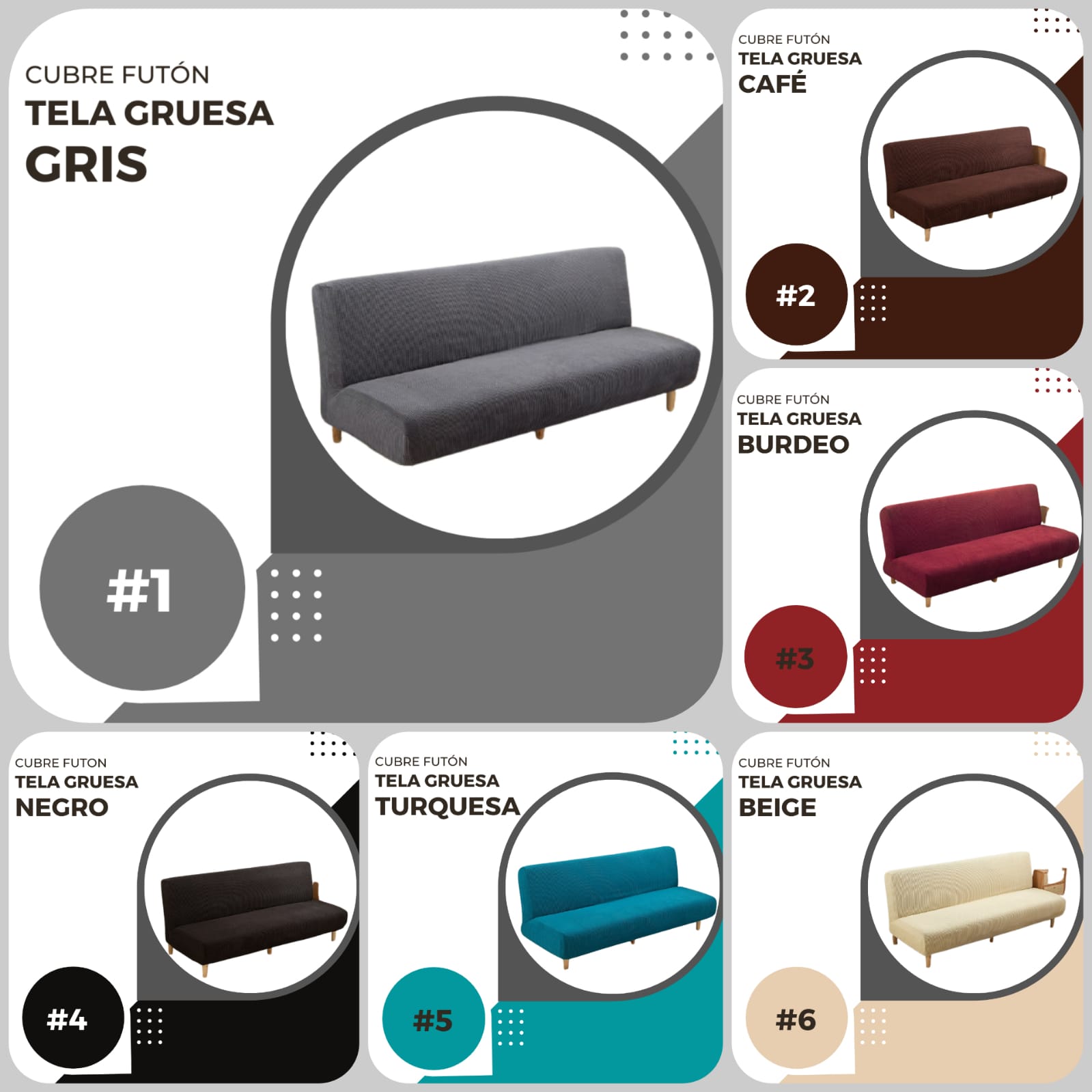 Cubre Futon Tela gruesa
