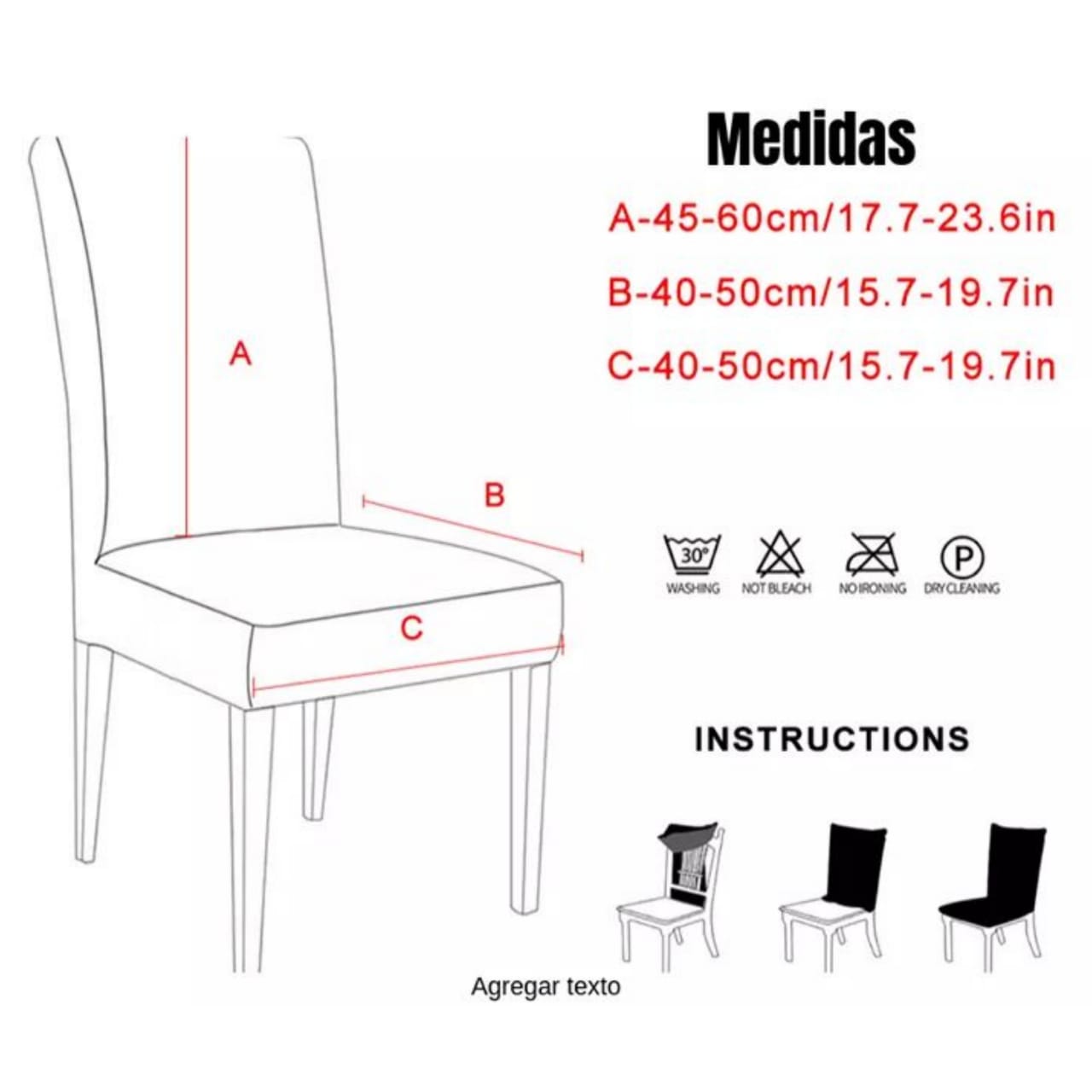 Set Fundas de sillas textura gruesa cuadrille