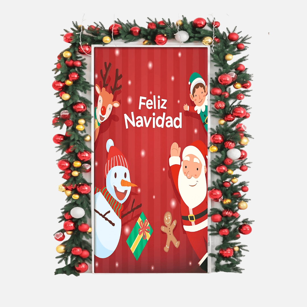 Funda Navideña Elástica para Puerta 90 x 210 cm