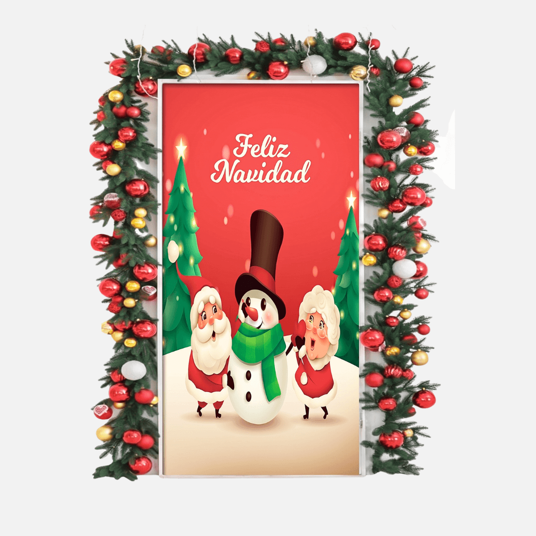 Funda Navideña Elástica para Puerta 90 x 210 cm