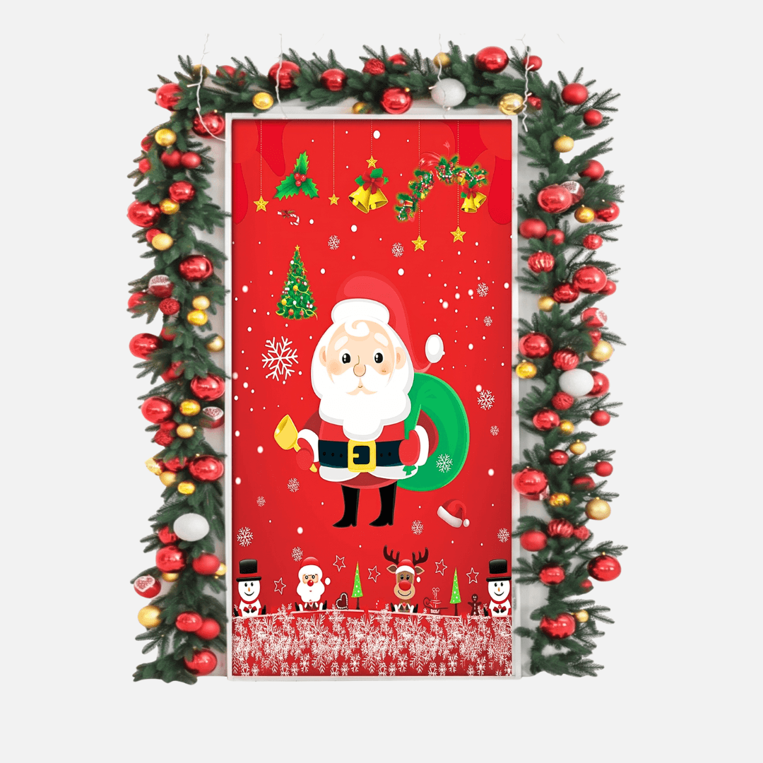 Funda Navideña Elástica para Puerta 90 x 210 cm
