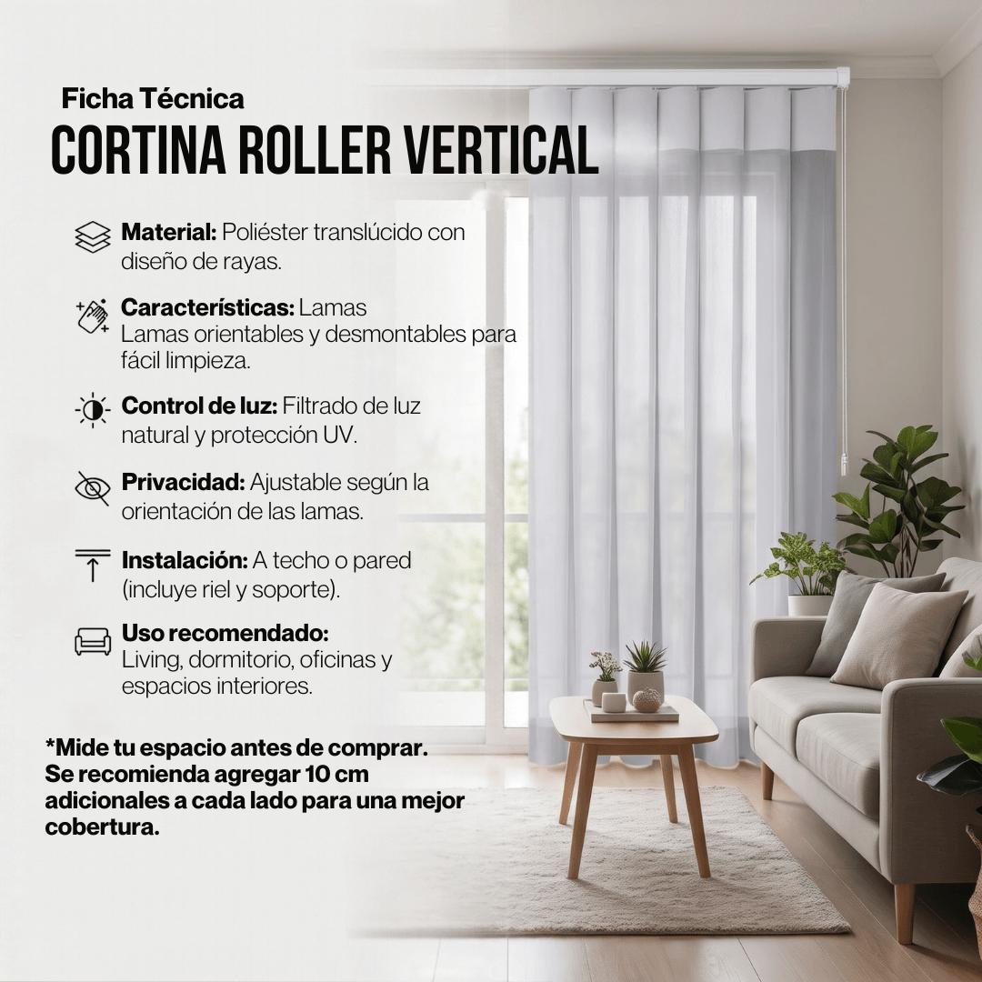Cortina Roller Vertical Translúcida