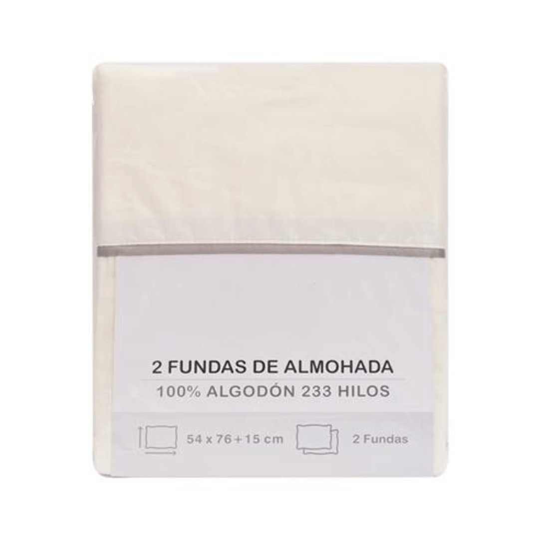 Pack de 2 Fundas de Almohadas de Algodon