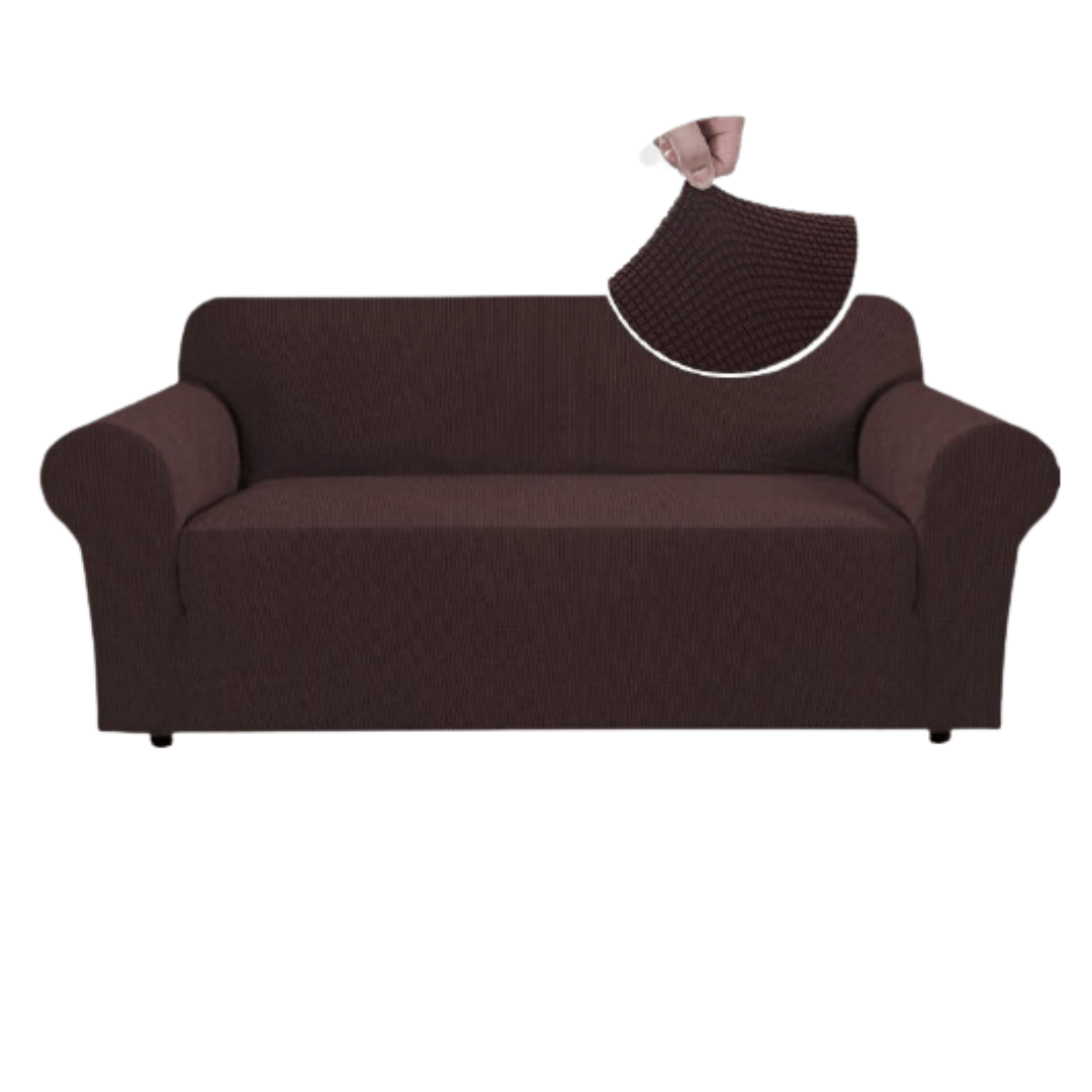 set cubre sofá textura gruesa cuadrille