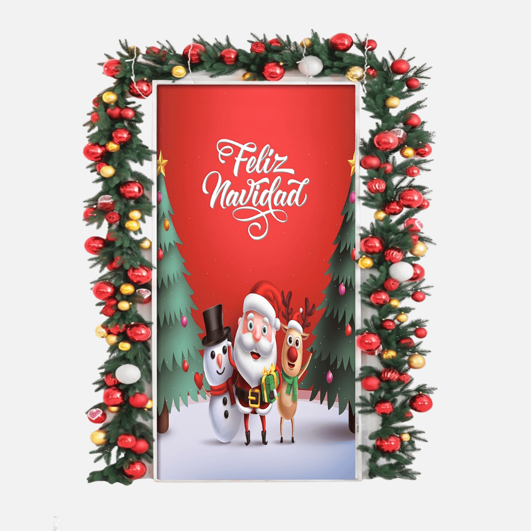 Funda Navideña Elástica para Puerta 90 x 210 cm